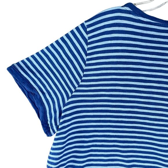 Talbots Top Womens 2X Blue Striped Nautical Sailor Stretch Casual Office Norm - Picture 11 of 16